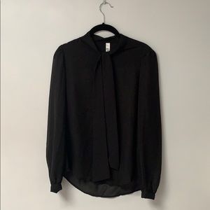 Chiffon Neck Tie Blouse